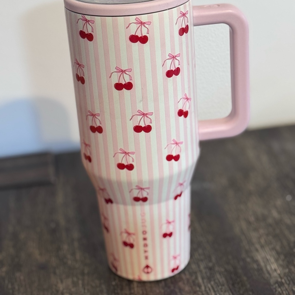 HydroJug Pink Cherry Patterned Mug